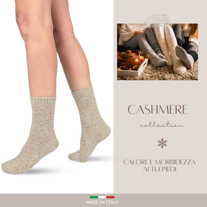 Calze Cashmere Donna Calzini Lana e Cachemire Termici Invernali Made in Italy BOTT ASS2