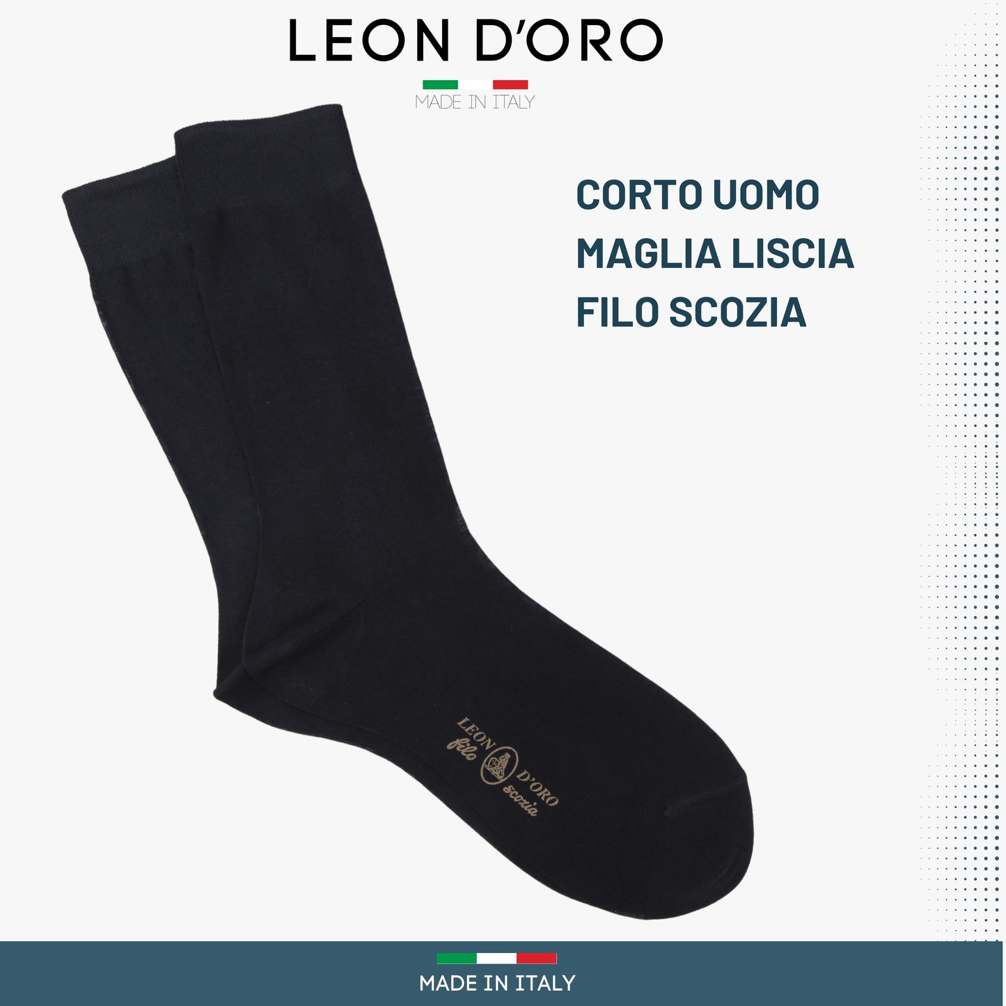 Calze Uomo Cotone Corte Liscio 6 Paia Calze Uomo Filo di Scozia Made in Italy Calzini Corti