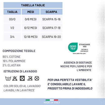 Calzini Bambino Caldo Cotone 6 Paia Gambaletti Neonato 0/6 mesi 6/12 mesi 12/18 mesi Made in Italy ASS2