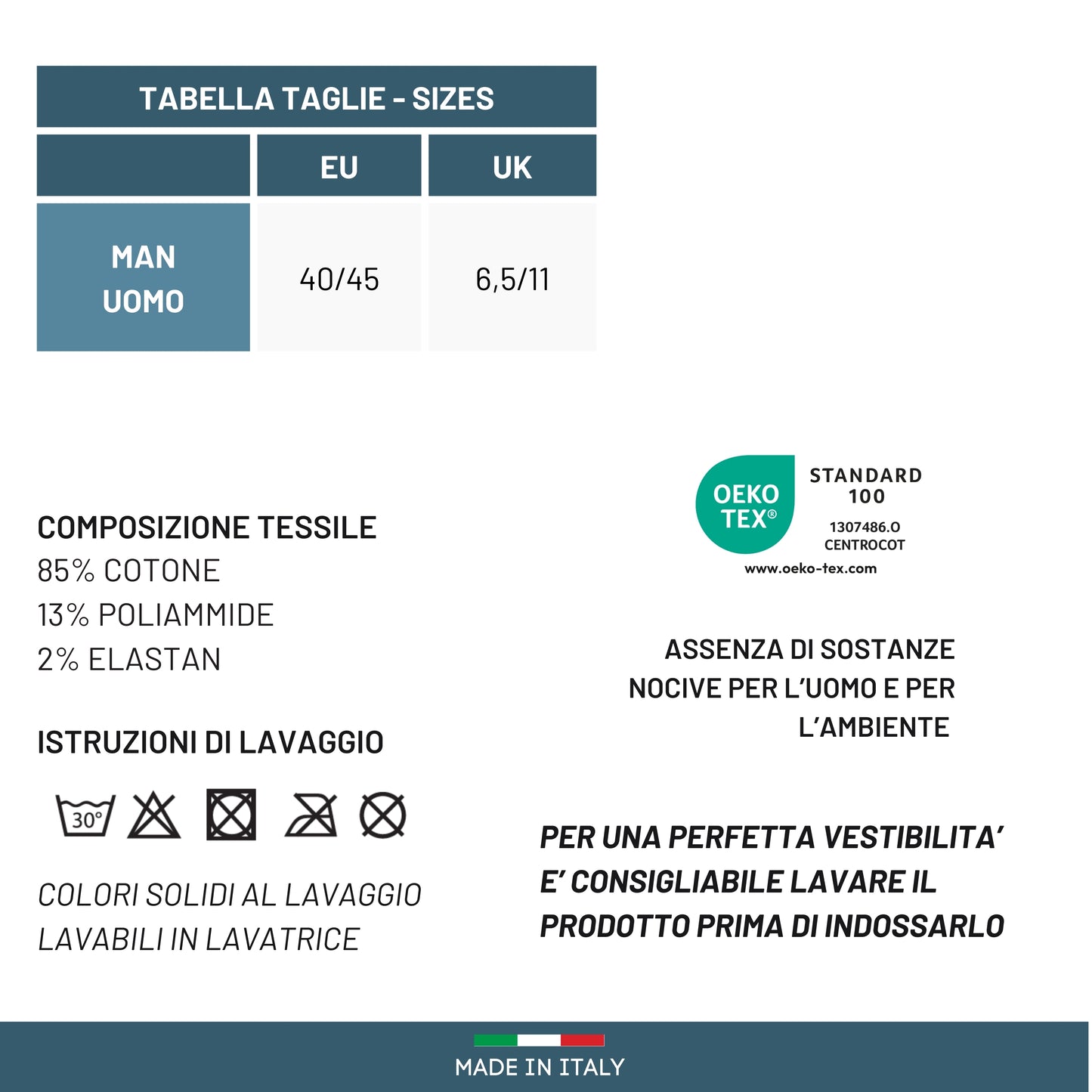 Calze per Diabetici 3 o 6 paia Calze Uomo Sanitarie Cotone filo di Scozia Calze Donna Senza Elastico calze  Made in Italy