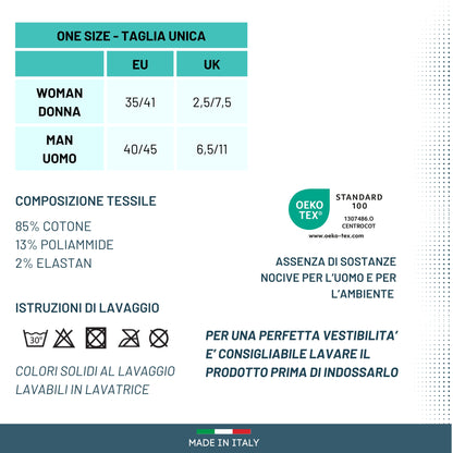 Calze Uomo Senza Elastico per Diabetici 6 paia Calze Uomo Sanitarie Caldo Cotone Made in Italy