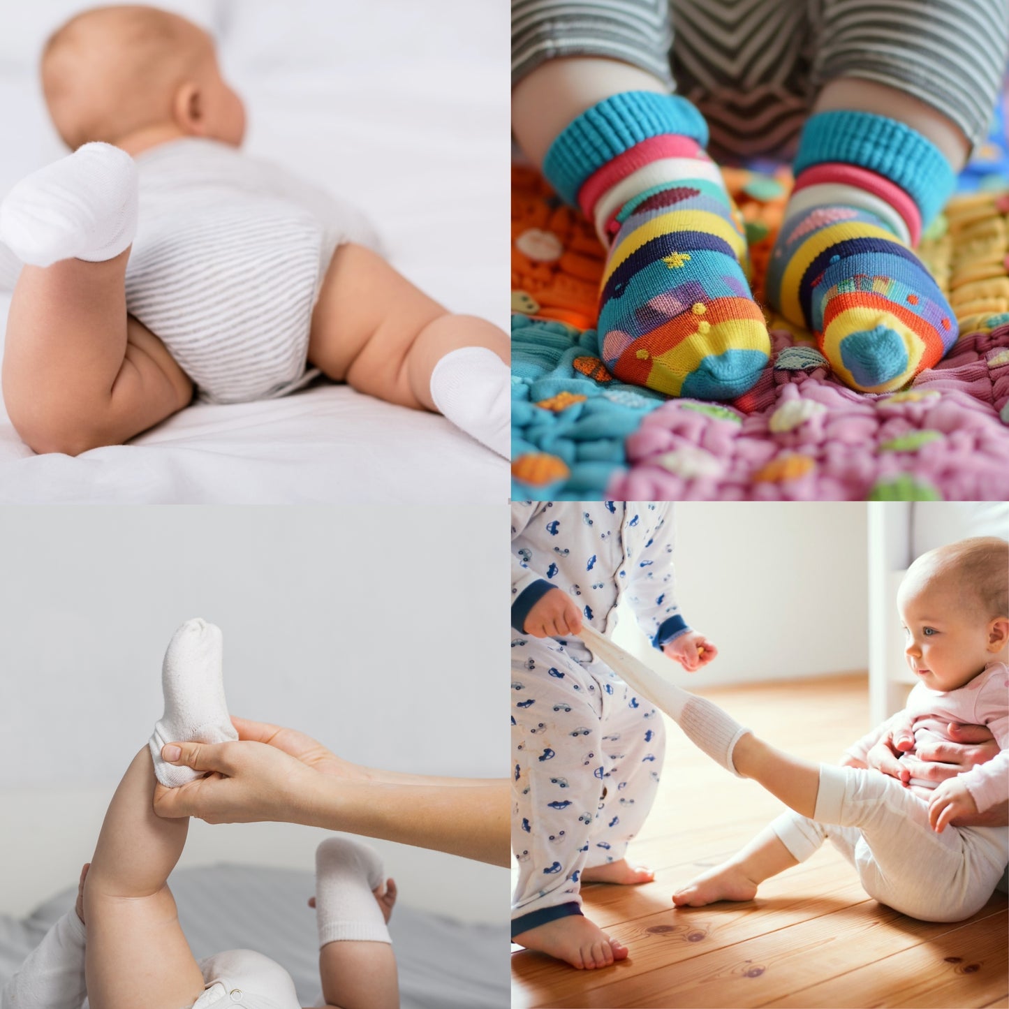 Calzini Bambina Caldo Cotone 6 Paia Gambaletti Neonato 0/6 mesi 6/12 mesi 12/18 mesi Made in Italy