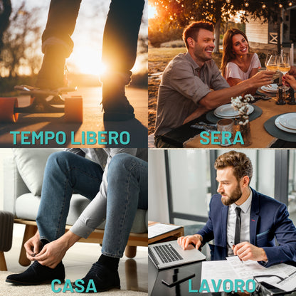 Calze Uomo Cotone Lunghe Liscio 6 Paia Calze Uomo Filo di Scozia Made in Italy Calzini Lunghi