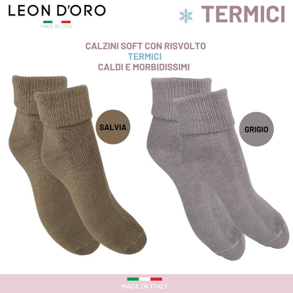 Calze da casa Donna, Calzettoni Invernali Donna, Calze Regalo Termiche 100% Made in Italy