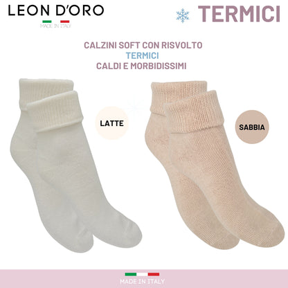 Calze da casa Donna, Calzettoni Invernali Donna, Calze Regalo Termiche 100% Made in Italy